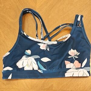 Athleta Navy and White Sports Bra